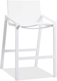 Rio Indoor/Outdoor Aluminum Textyline bar chair powdercoating finish PT10235 matte white color