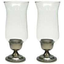 Krystle Collection Traditional Hurricane Candle Holder (Set of 2)