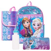 Disney Frozen 5 Piece Backpack School Set - Anna & Elsa