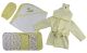 Yellow Infant Robe, Yellow Hooded Towel, Washcloths and Hand Washcloth Mitt - 7 Pc Set