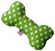 Lime Green Swiss Dots 6 Inch Bone Dog Toy