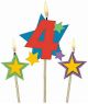 #4 Decorative Birthday Candle & Star Candles