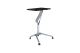 Workpad Height Adjustable Laptop Cart Mobile Desk with Black Top
