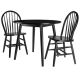 Moreno 3-Pc Set Drop Leaf Table with Chairs, Black Finish 