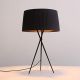 Paige Table Lamp Black Carbon Steel and Fabric