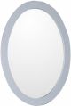 Oval framed mirror-manufactured wood-white