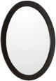 Oval framed mirror-manufactured wood-sable walnut