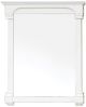 36 in Solid wood frame mirror-cream white