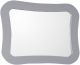 Framed mirror-manufactured wood-light gray