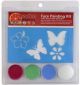 Face Paint, 2ML X 3 Colors - Butterfly Stencil Set