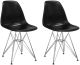 Paris Tower Dining Side Chair With Chrome Legs-Set Of 2