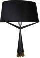 Paris Table Lamp Black Carbon Steel Base and Fabric Shade