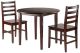 Clayton 3-PC Set Drop Leaf Table with 2 Ladderback Chairs