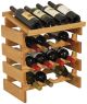 16 Bottle Dakota Wine Rack with Display Top, Light Oak