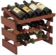 12 Bottle Dakota Wine Rack with Display Top, Mahogany