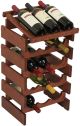 15 Bottle Dakota Wine Rack with Display Top, Mahogany