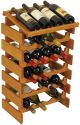 24 Bottle Dakota Wine Rack with Display Top, Medium Oak