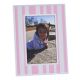Pink & White Striped 4X6 Frame