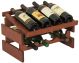 8 Bottle Dakota Wine Rack with Display Top, Mahogany