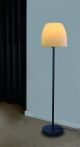Leah  PE metal floor lamp round shape, dimmable function, PE plastic and metal base. Bulb exc