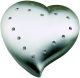 Free Form Heart Box W/Crystal, Brushed 2