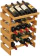 20 Bottle Dakota Wine Rack with Display Top, Light Oak