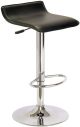Single Airlift Swivel Stool with Black Faux Leather Seat