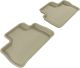 3D MAXpider Second Row Custom Fit All-Weather Floor Mat for Select Land Rover LR2 Models - (Tan) - Kagu Rubber 