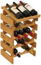 15 Bottle Dakota Wine Rack with Display Top, Light Oak