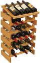 24 Bottle Dakota Wine Rack with Display Top, Light Oak