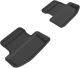 3D MAXpider L1FR08521509 Second Row Custom Fit Floor Mat for Select Ford Mustang Models - Kagu Rubber (Black)