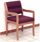 Valley Collection Guest Chair, Standard Leg, Cabernet Burgundy, Medium Oak