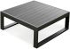 Caden Indoor/Outdoor Coffee Table, Gray Aluminum slats top and legs