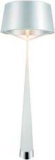 Paris Floor Lamp  Carbon Steel and White Fabric Shade