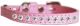Clear Jewel Cat safety collar Light Pink Size 12