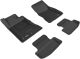 3D MAXpider All-Weather Floor Mats for Ford Mustang 2015-2022 Custom Fit Car Floor Mats Liners, Kagu Series (1st & 2nd Row, Black)