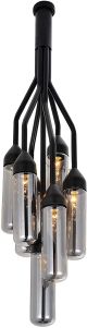Darsie Pendant Lamp Black Carbon Steel and Glass..