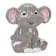 Grey Ceramic Elephant Bank 5 1/2
