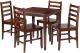 Kingsgate 5-Pc Dining Table with 4 Hamilton Ladder Back Chairs