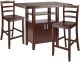 Albany 3-pc  Set High Table w/Ladder Back Counter Stools 