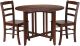 Alamo 3-Pc Round Drop Leaf Table with 2 Ladder Back Chairs
