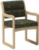 Valley Collection Guest Chair, Sled Base, Watercolor Green, Light Oak