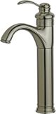 Madrid Single Hole Single Handle Bathroom Faucet with Overflow Drain in Brushed Nickel
