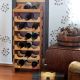 21 Bottle Dakota Wine Rack with Display Top, Medium Oak