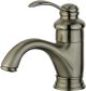 Barcelona Single Hole Single Handle Bathroom Faucet with Overflow Drain in Brushed Nickel