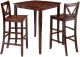 Inglewood 3-Pc High Table with 2 Bar V-Back Stools