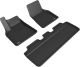3D MAXpider Second Row Custom Fit All-Weather Floor Mat for Select MINI Cooper-S Models - Kagu Rubber (Black)