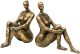 S/2 BRONZE LADY BOOKENDS
