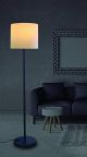 Frank  PE metal floor lamp Circle shape, Dimmable function, PE plastic and metal base. Bulb exc