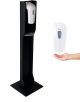 Automatic Touchless Gel Hand Sanitizer Dispenser on Designer Floor Stand, with Drip Catcher, Black